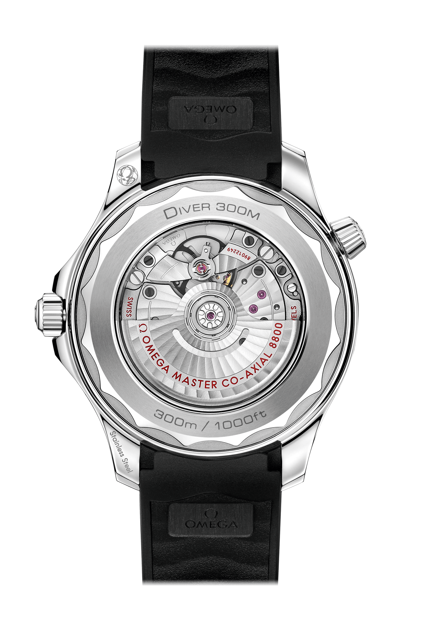 OMEGA Seamaster Diver 300m Co-Axial Master Chronometer 42mm, Steel on rubber strap